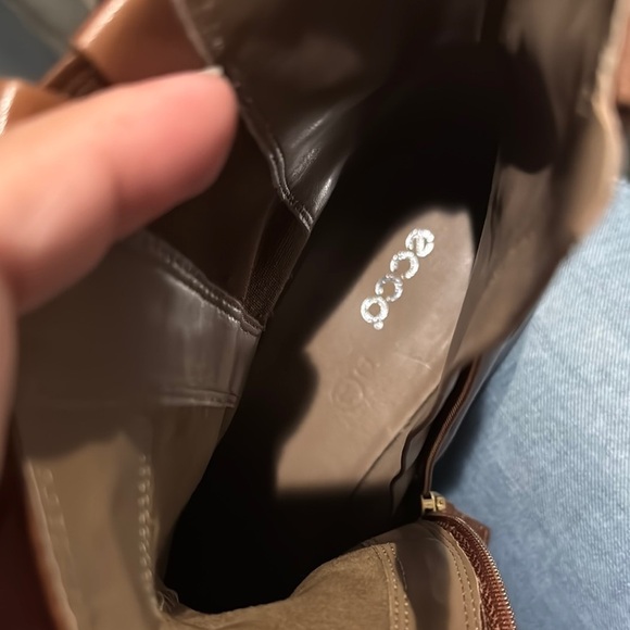 Ecco Brown Leather Ankle Boots with Buckle - Picture 7 of 11